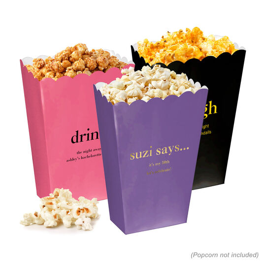 Design Your Own Big Word Mini Popcorn Boxes